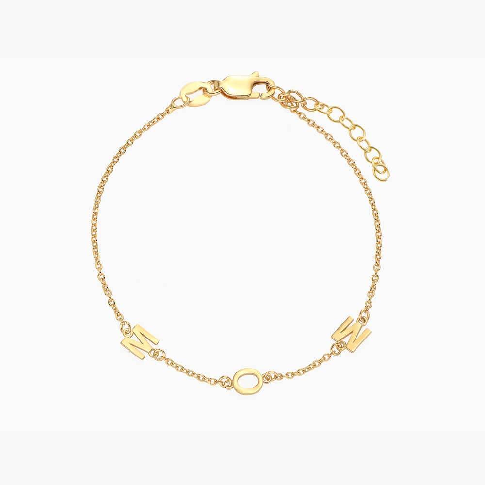 Mila Initial Bracelet/Anklet in Gold Vermeil
