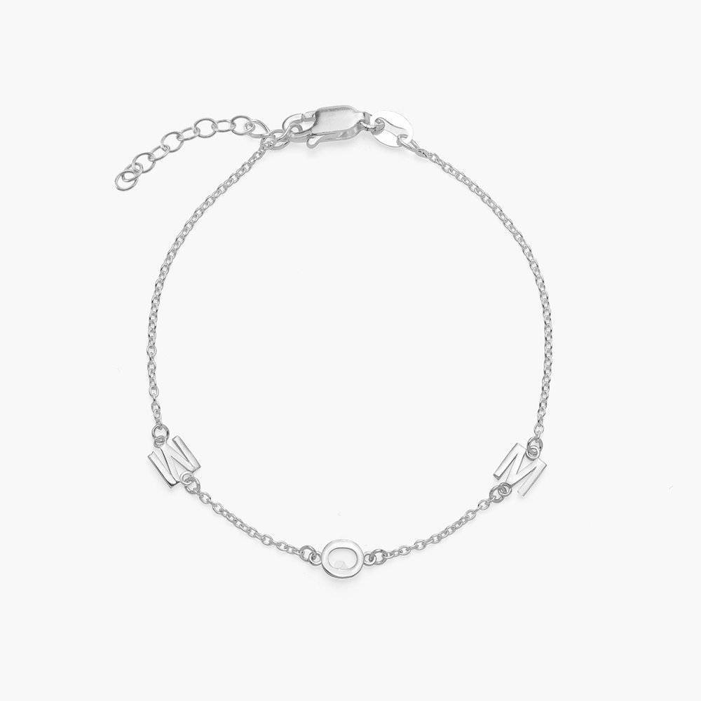 Mila Initial Bracelet/Anklet in Sterling Silver