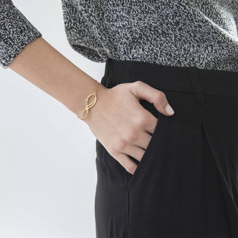 Limitless 2 Names Bracelet in Gold Vermeil