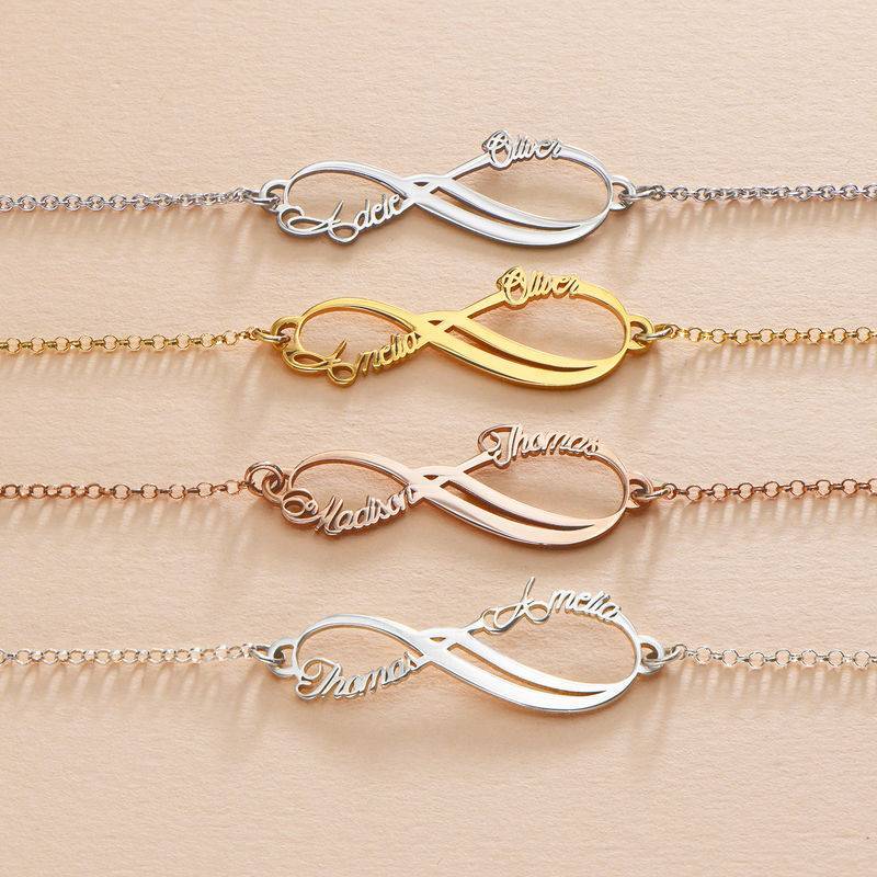Limitless 2 Names Bracelet in Gold Vermeil