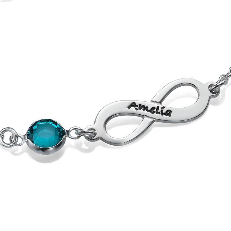 Infinity Birthstone Bracelet in Sterling Silver