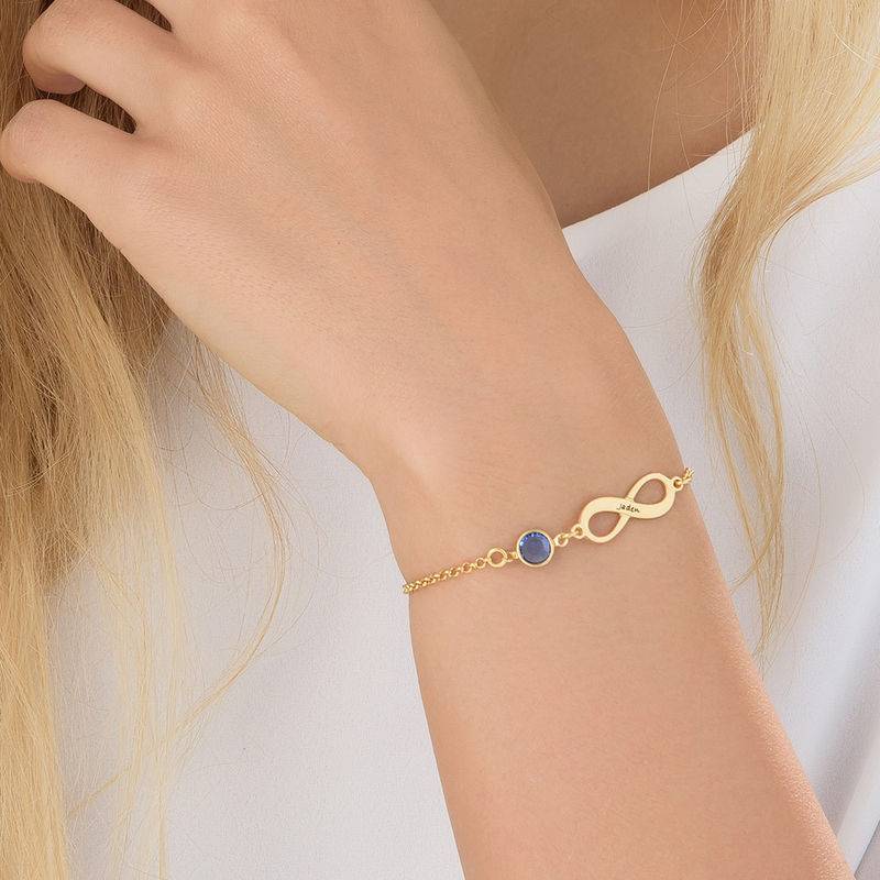 Infinity Birthstone Bracelet in Gold Vermeil