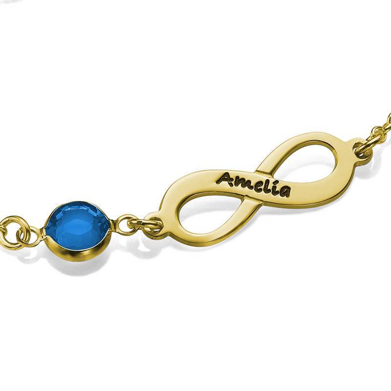 Infinity Birthstone Bracelet in Gold Vermeil