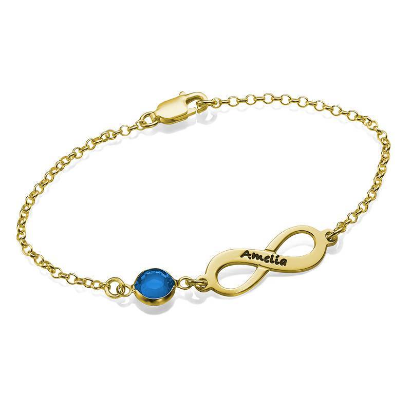 Infinity Birthstone Bracelet in Gold Vermeil