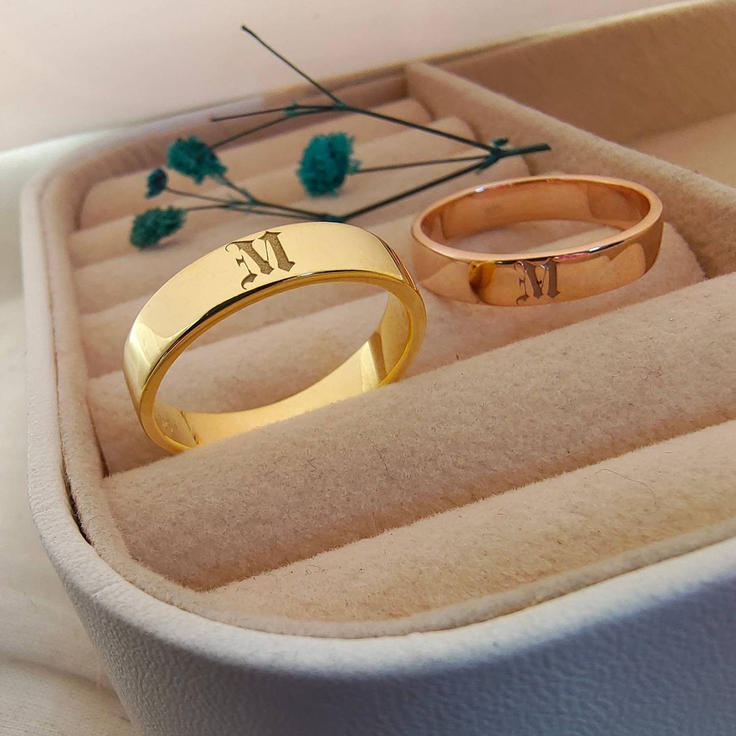 Initial Band Ring in Sterling Silver