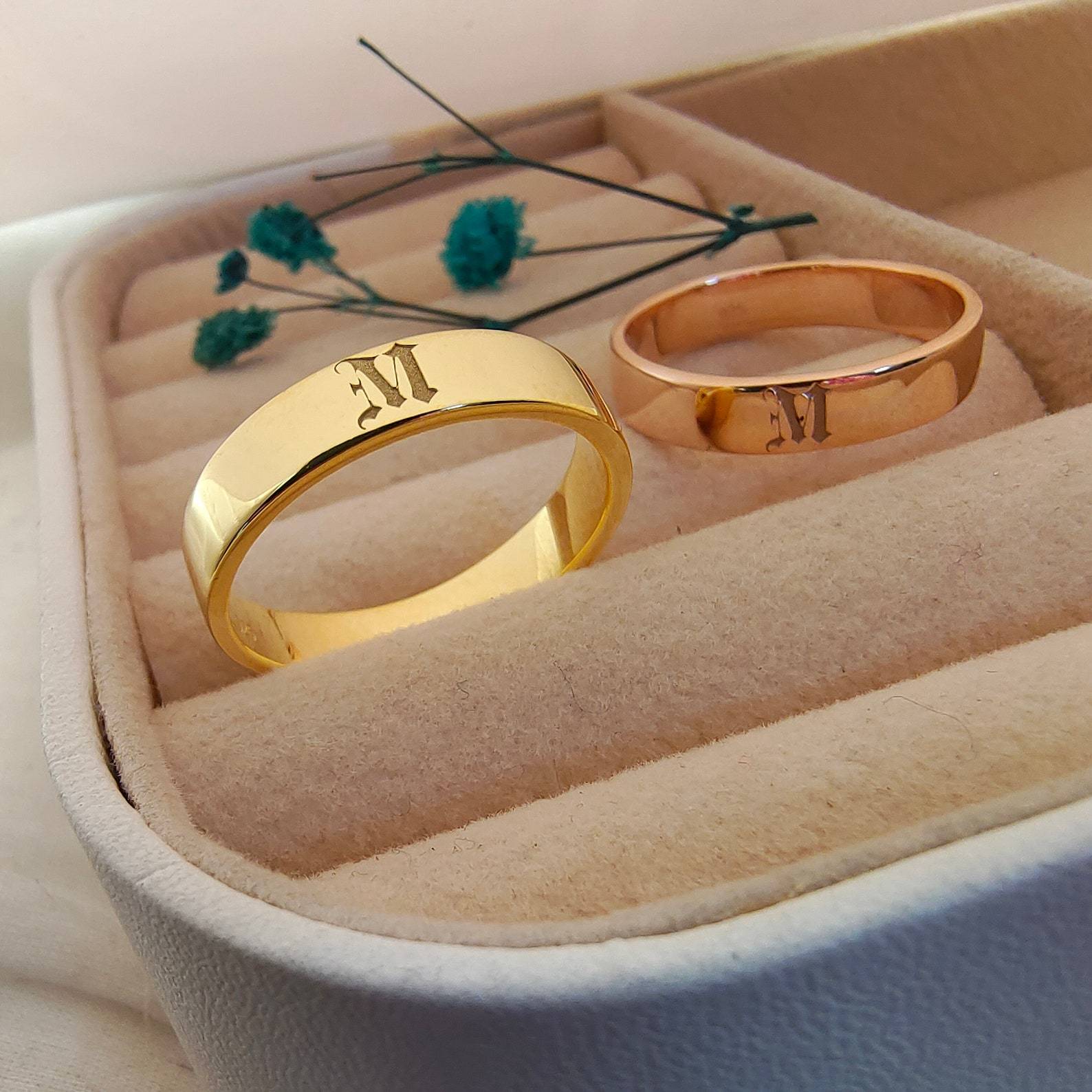Initial Band Ring in Sterling Silver