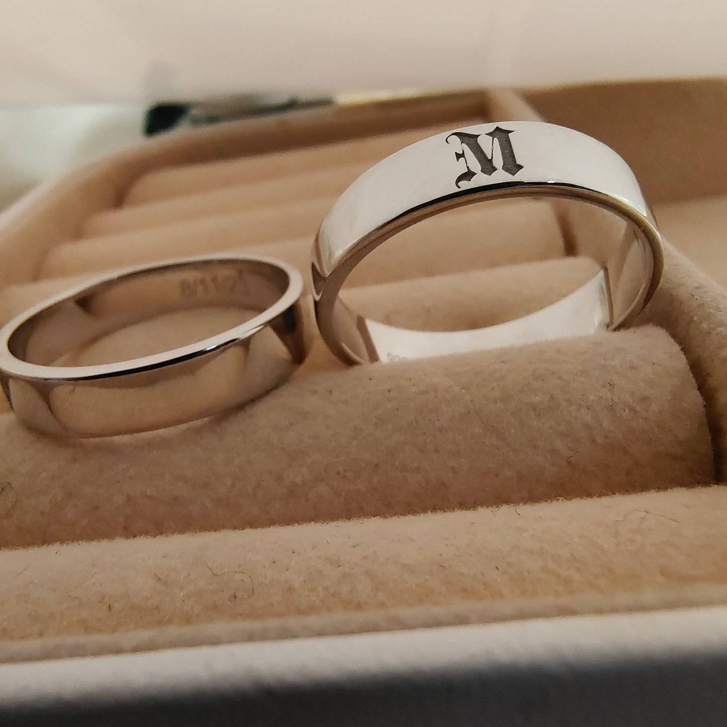 Initial Band Ring in Sterling Silver
