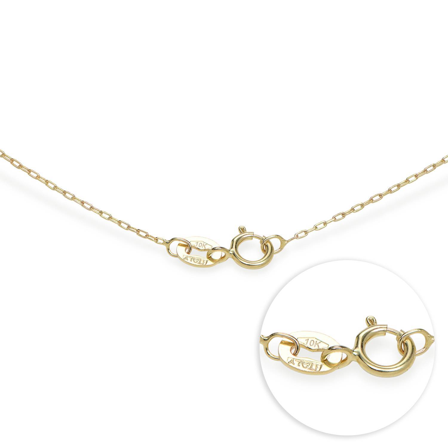 Initial Disc Necklace in 14K Gold