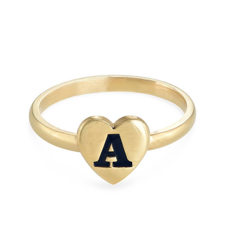 Initial Heart Ring in 10K Gold