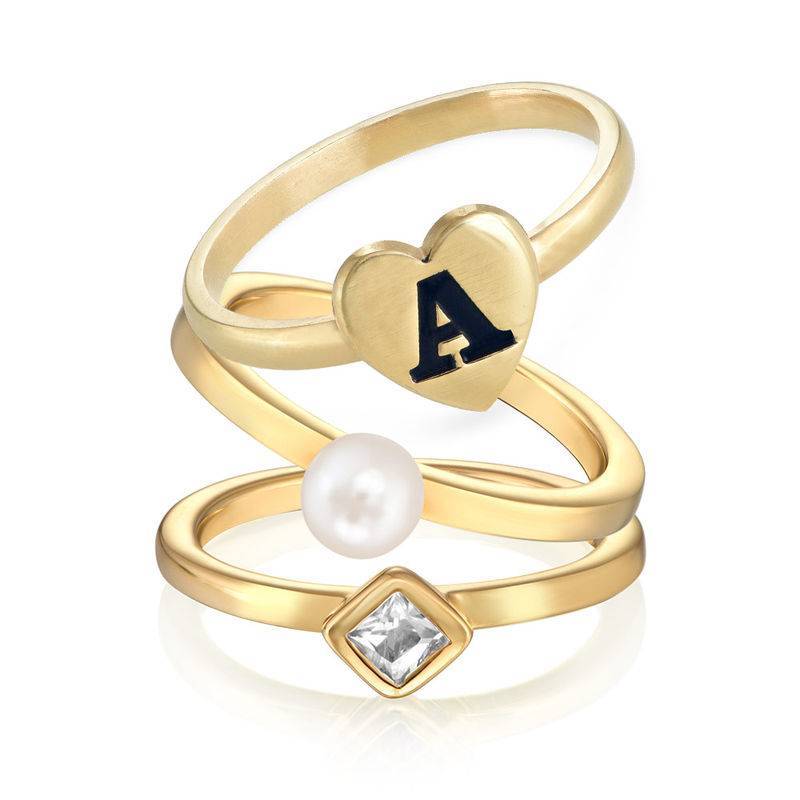 Initial Heart Ring in 10K Gold