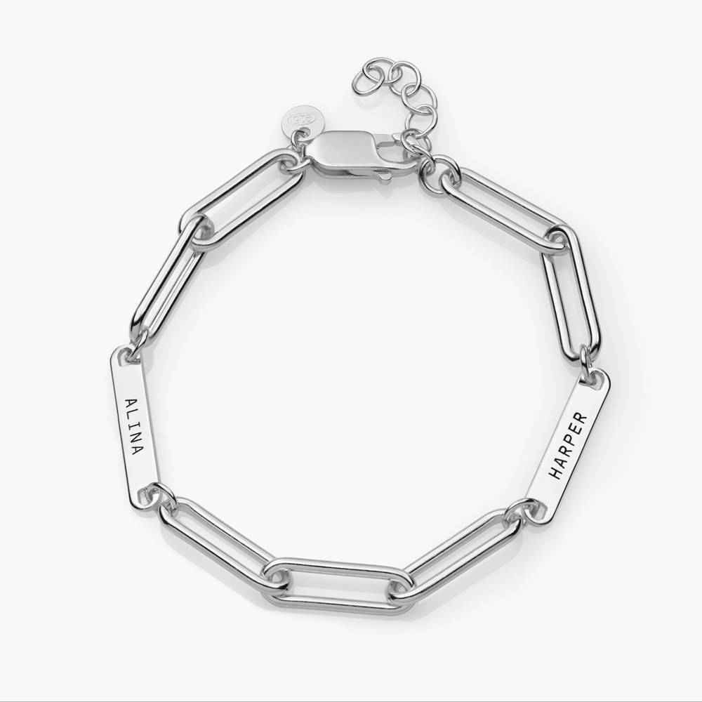 Aria Name Rope Chain Bracelet in Sterling Silver