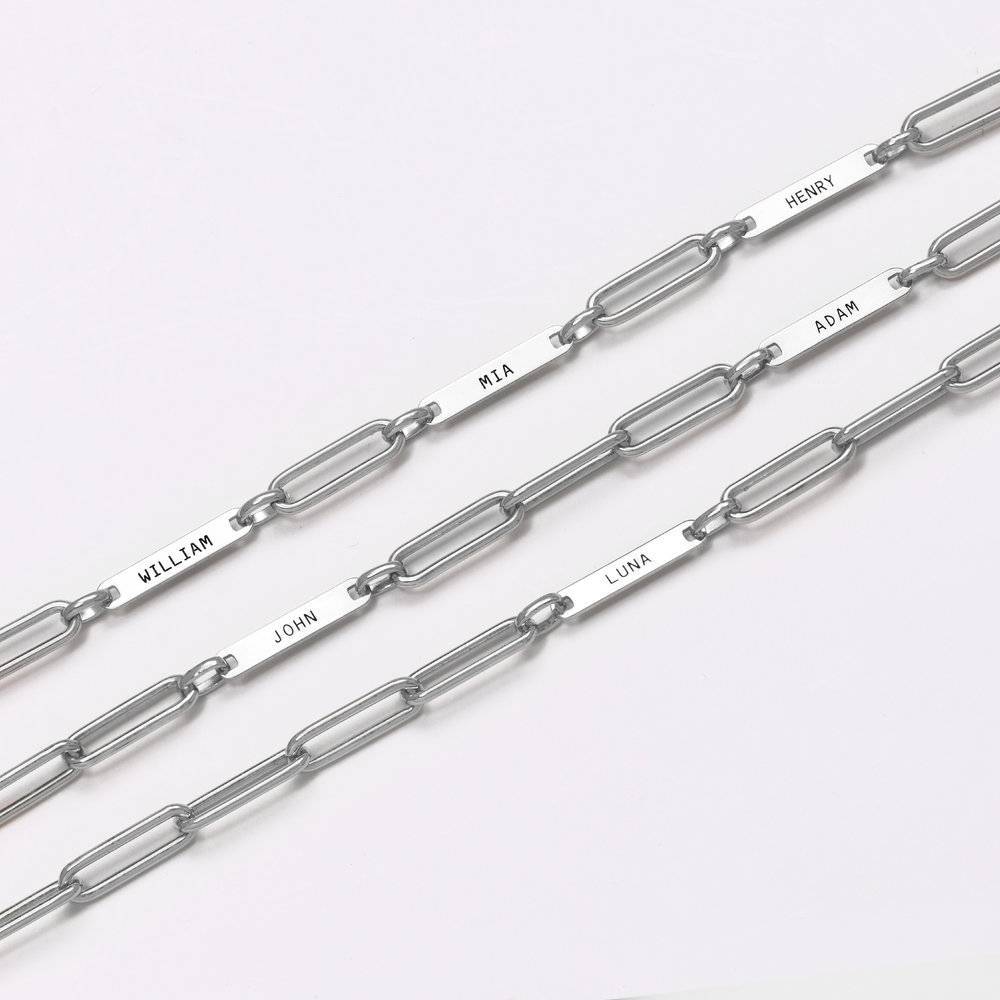 Aria Name Rope Chain Bracelet in Sterling Silver