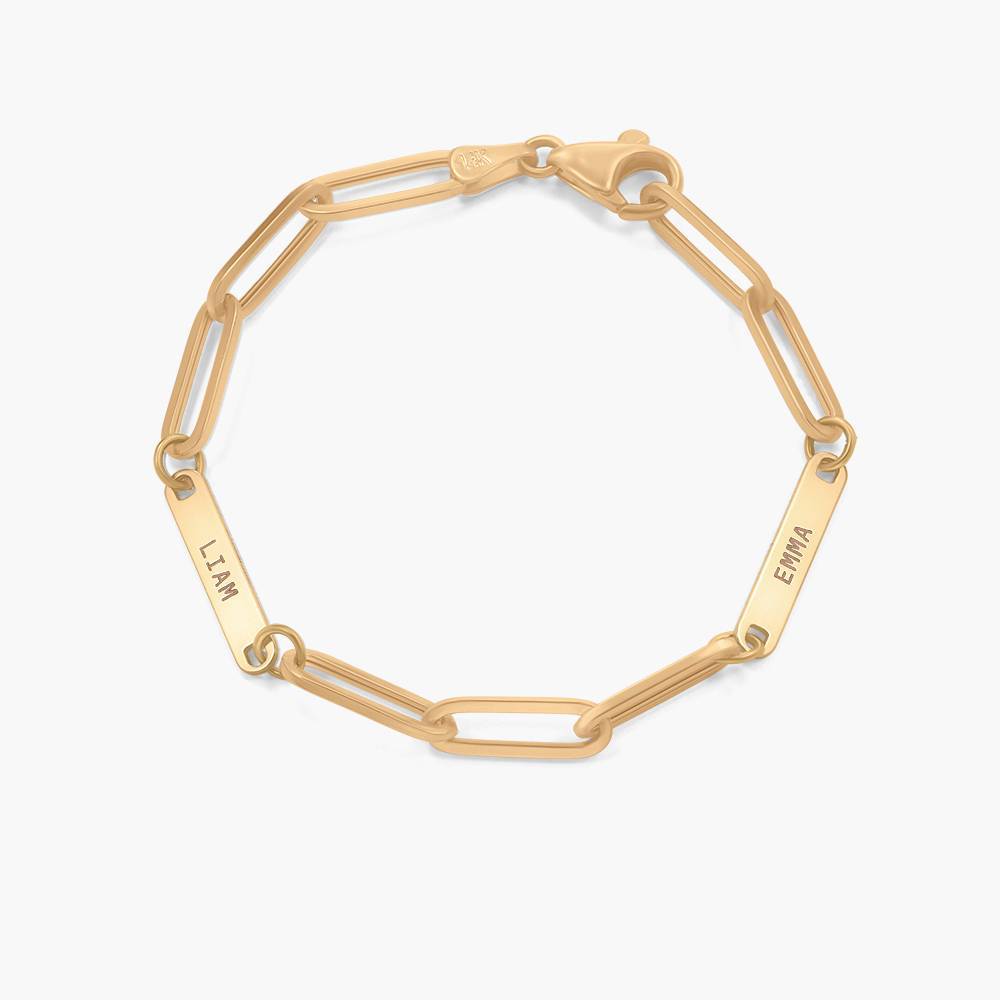 Aria Name Rope Chain Bracelet in Gold Vermeil
