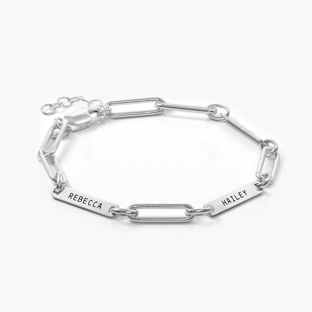 Aria Name Rope Chain Bracelet in Sterling Silver