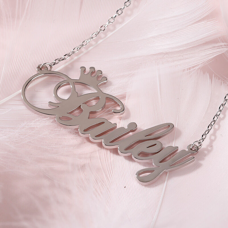 "Be Your Own King" Personalized Name Necklace in Sterling Silver