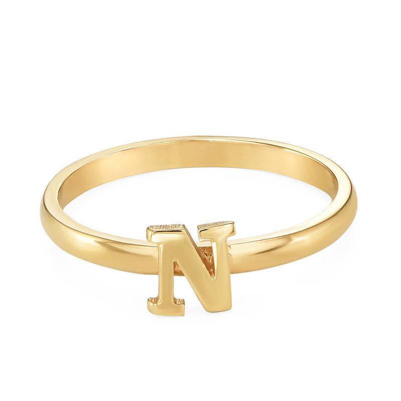 Letter Ring in Gold Vermeil