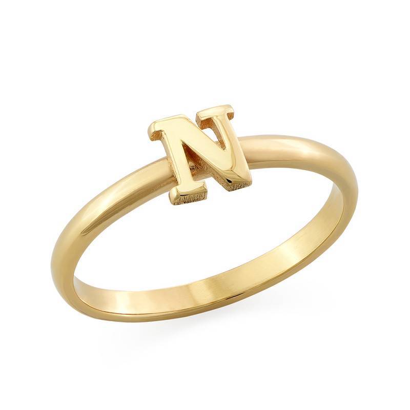 Letter Ring in Gold Vermeil