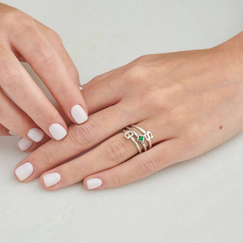 Letter Ring in Sterling Silver