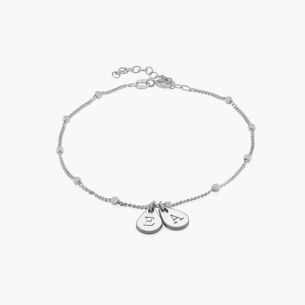 Lyra Initials Ankle Bracelet in Sterling Silver
