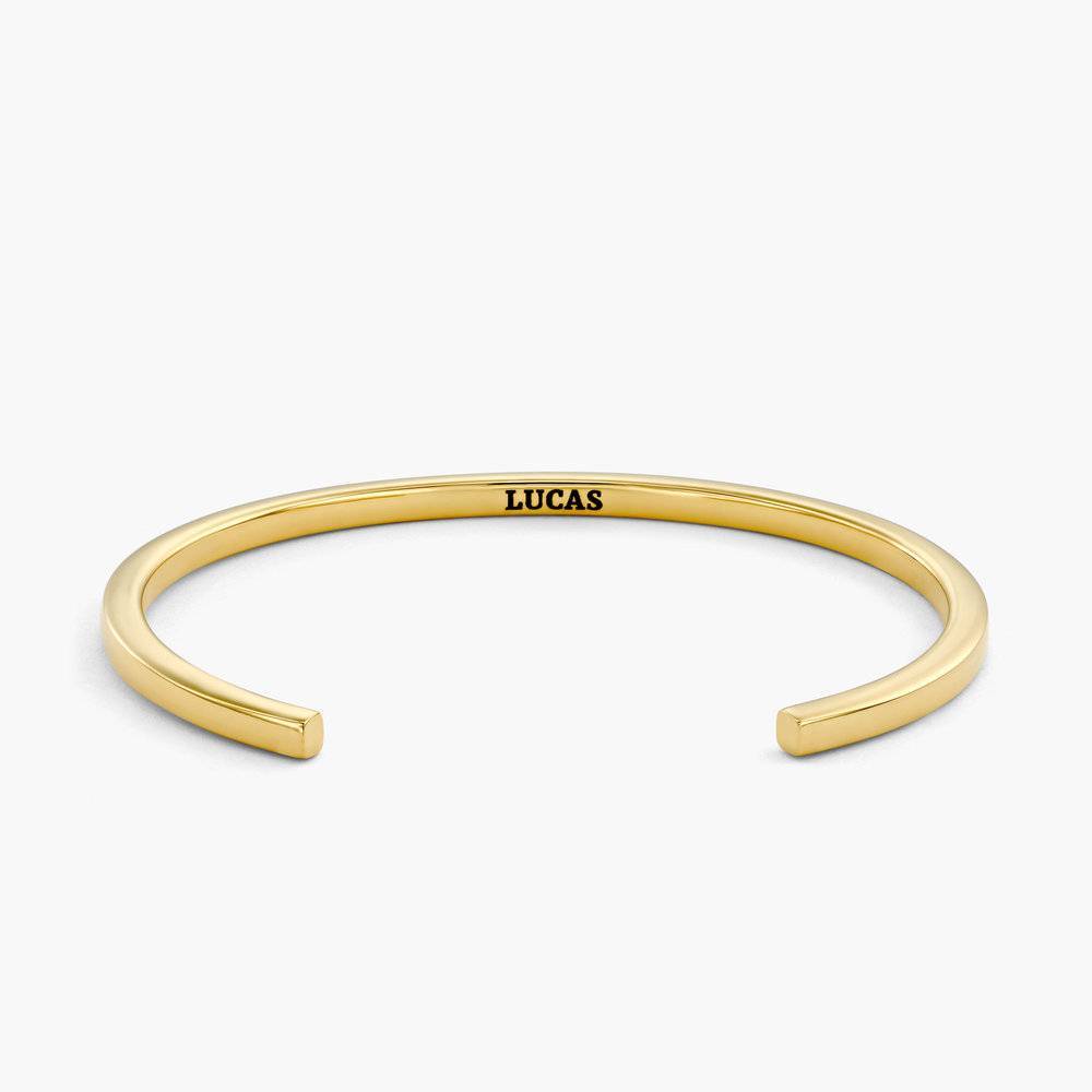 Chloe Custom Square Cuff Bracelet in Gold Vermeil