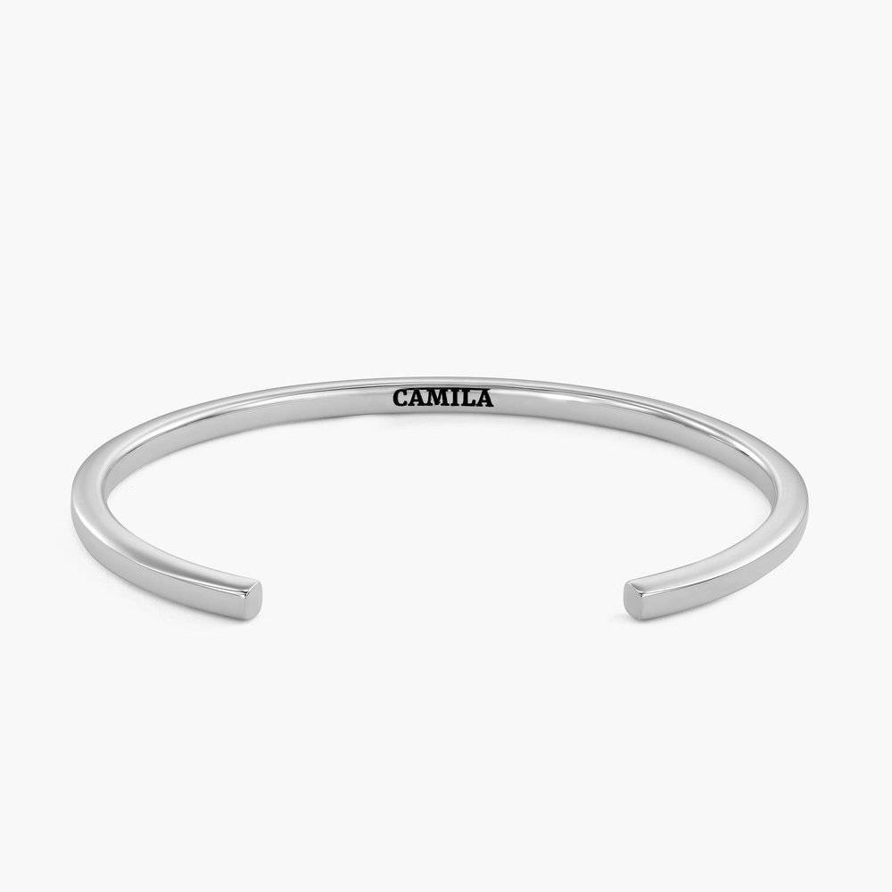 Chloe Custom Square Cuff Bracelet in Sterling Silver