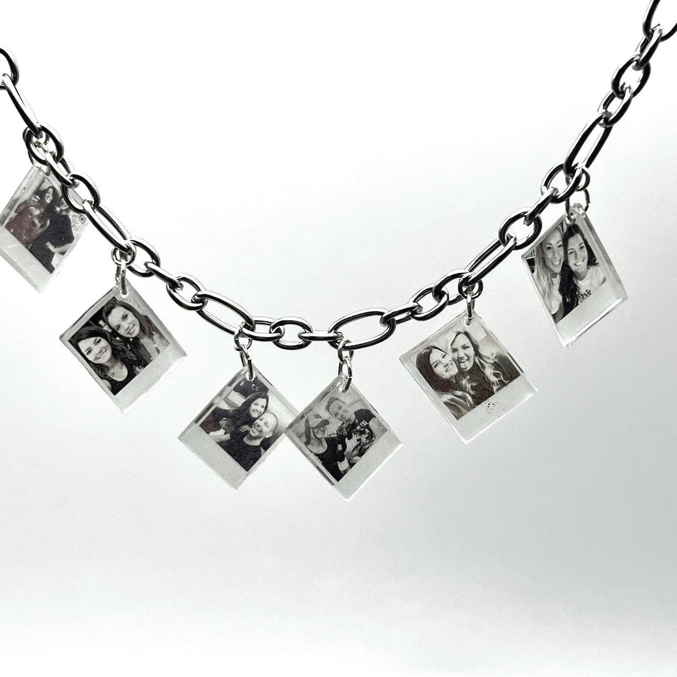 Customizable Mini Photo Charm Bracelet in Sterling Silver