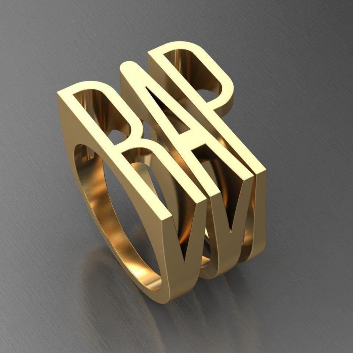 Modern Custom Ring in Sterling Silver