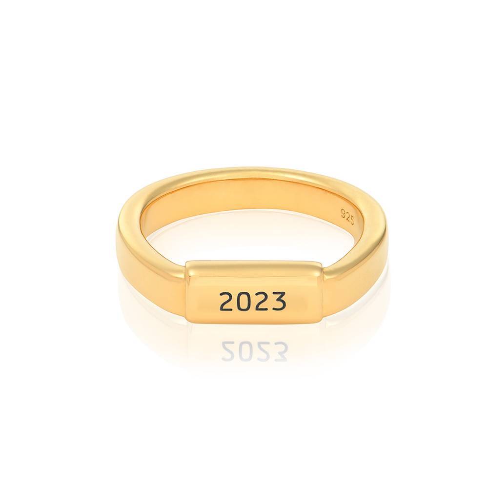 Novel Tube Ring in Gold Vermeil