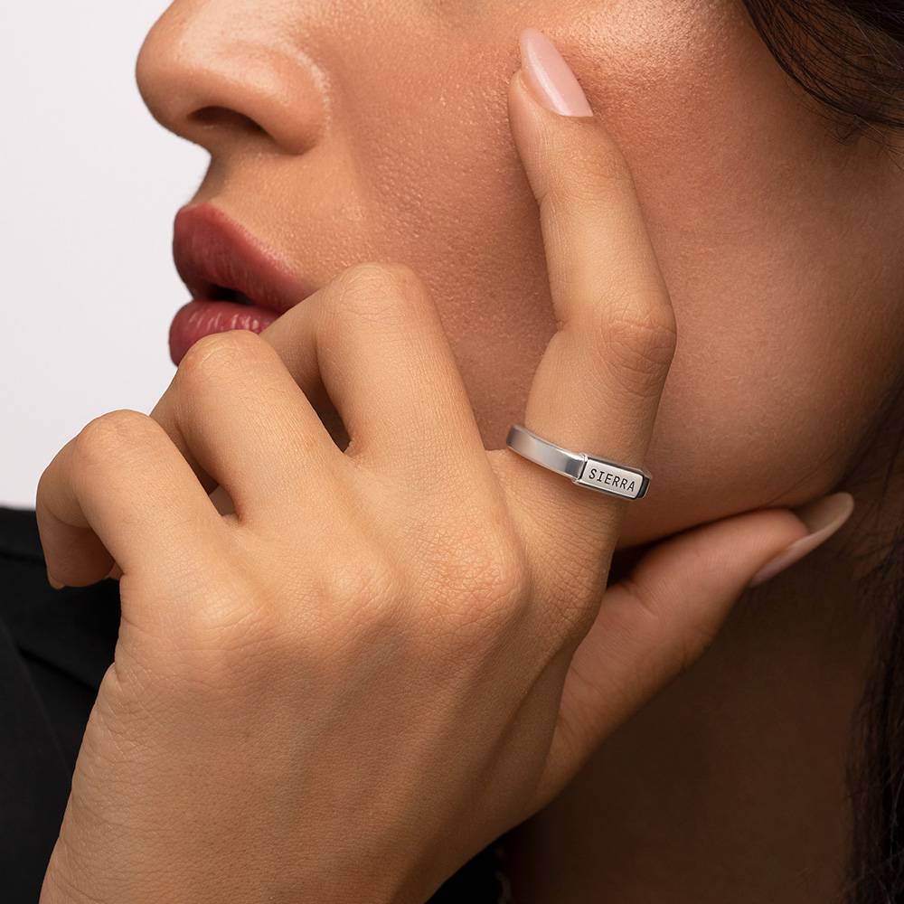 Novel Tube Ring in Sterling Silver