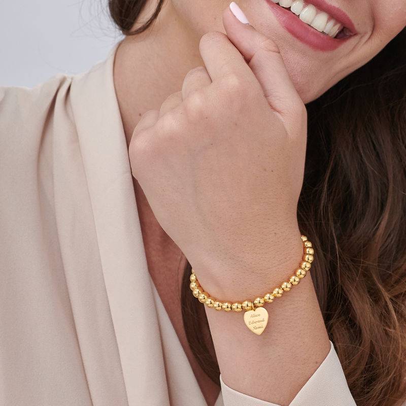 Mom Heart Tag Bracelet in Gold Vermeil