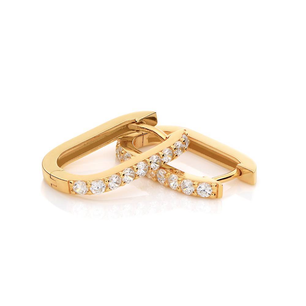 Stella CZ Huggies in Gold Vermeil