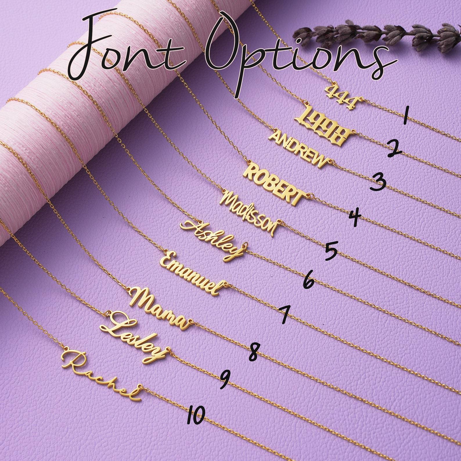 Mama Necklace,Nameplate Necklace in Sterling Silver