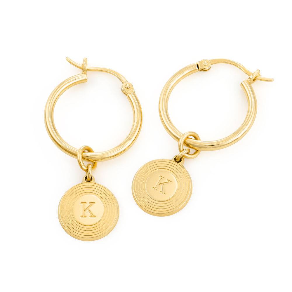 Odeion Initial Earrings in Gold Vermeil