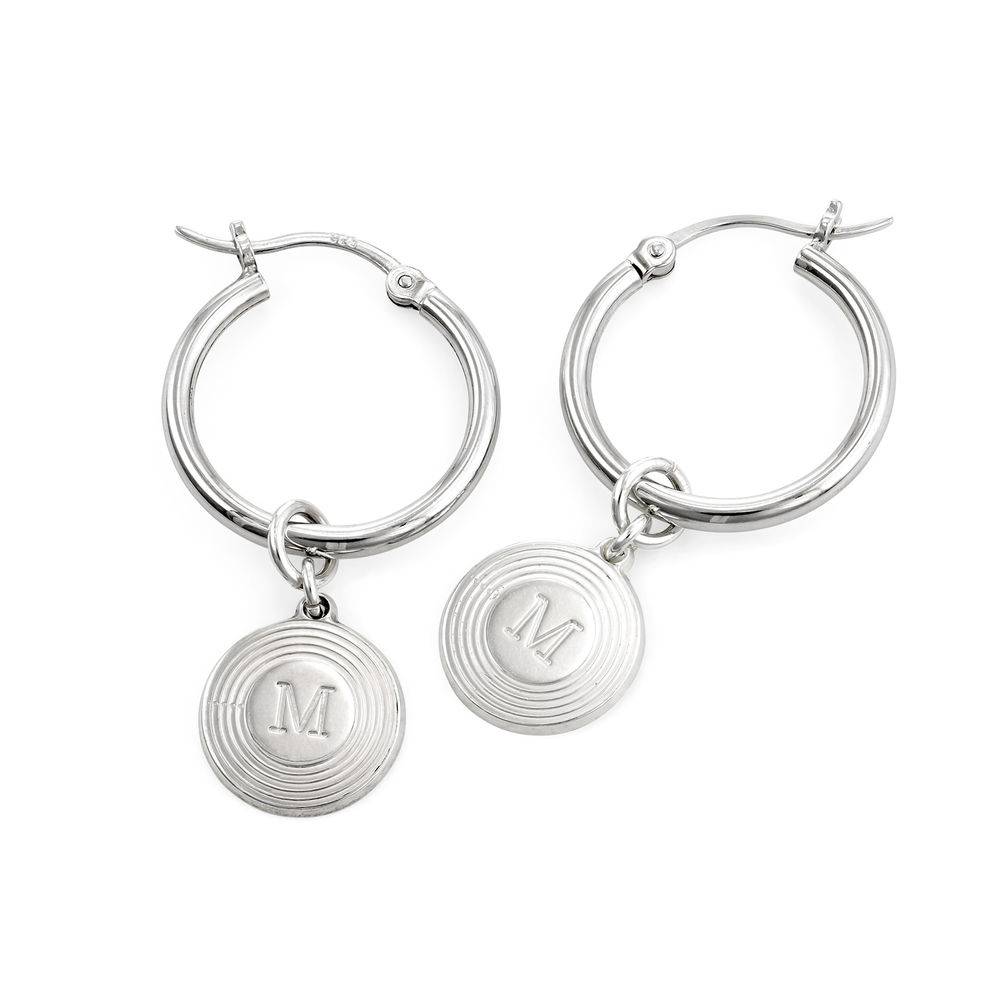 Odeion Initial Earrings in Sterling Silver