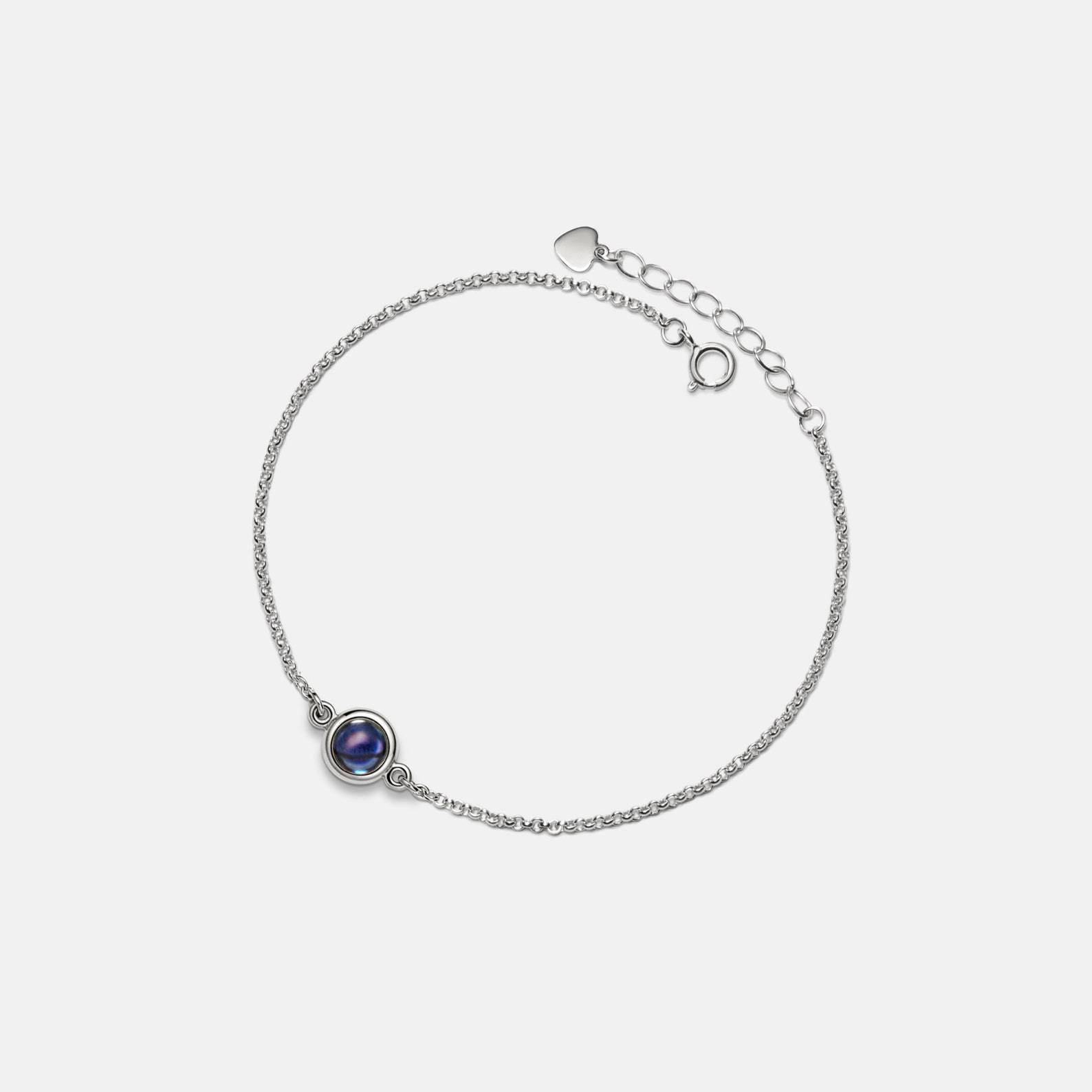PERIMADE Custom Photo Projection Bracelet in Sterling Silver