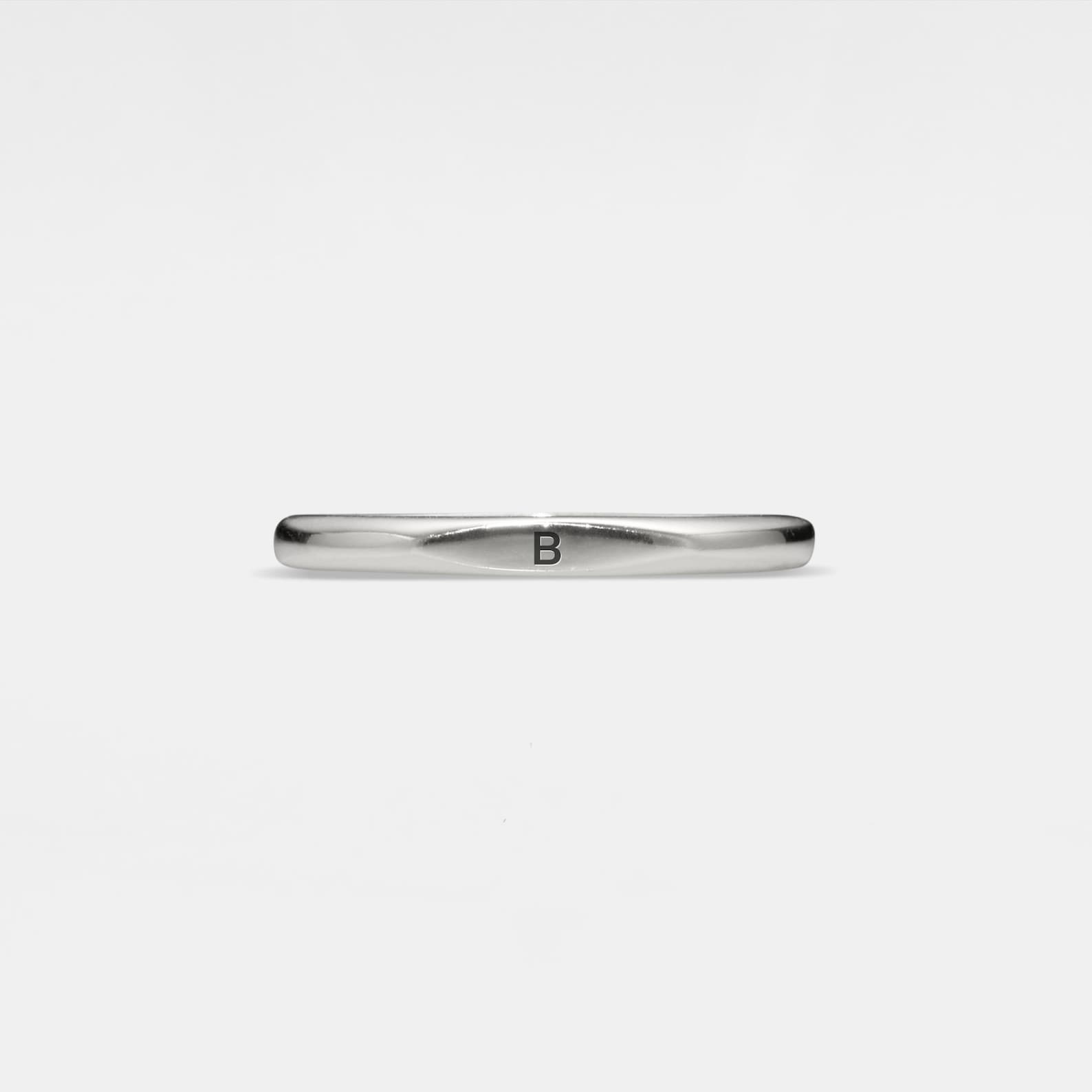 Custom Letter Stacking Couple Ring in Sterling Silver
