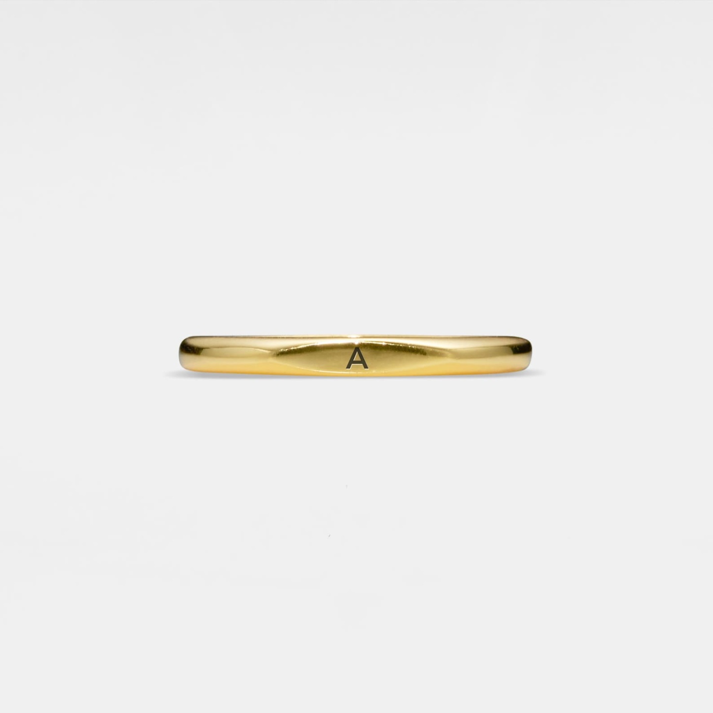 Custom Letter Stacking Couple Ring in Sterling Silver