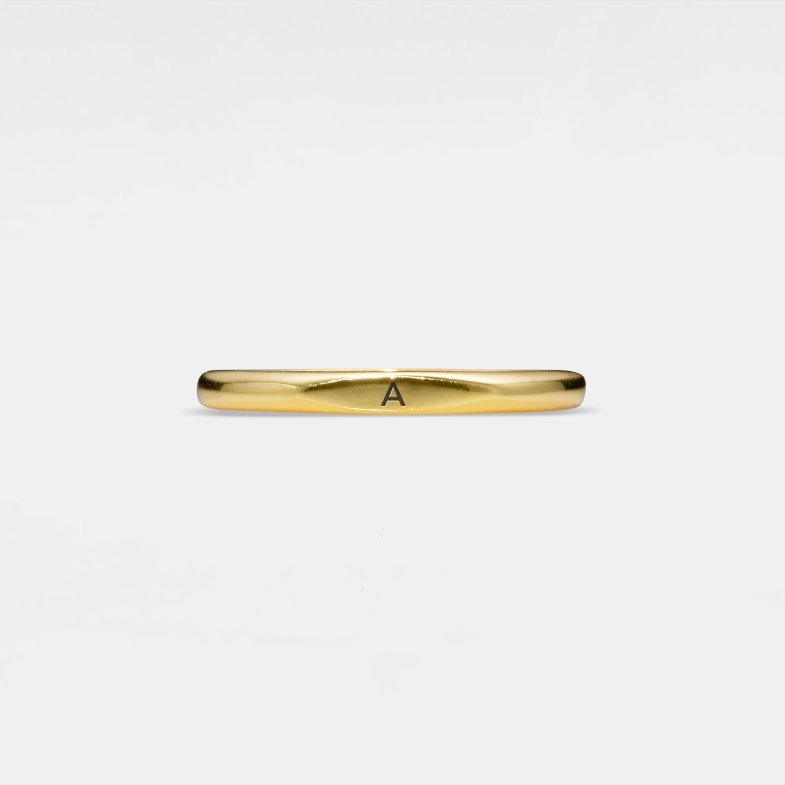 Custom Letter Stacking Couple Ring in Sterling Silver