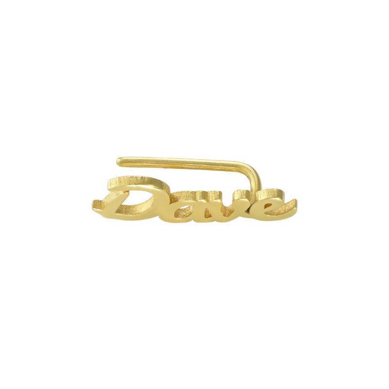 Personalized Climber Earrings in Gold Vermeil