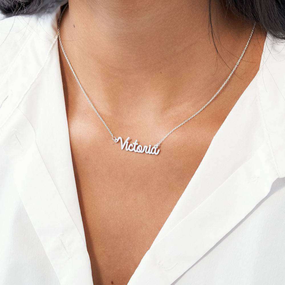 Personalized Cursive Name Necklace in Sterling Silver