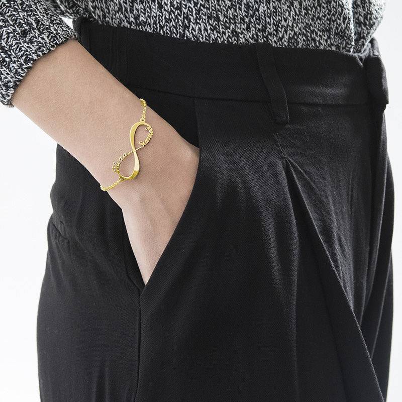Personalized Infinity Name Bracelet in Gold Vermeil