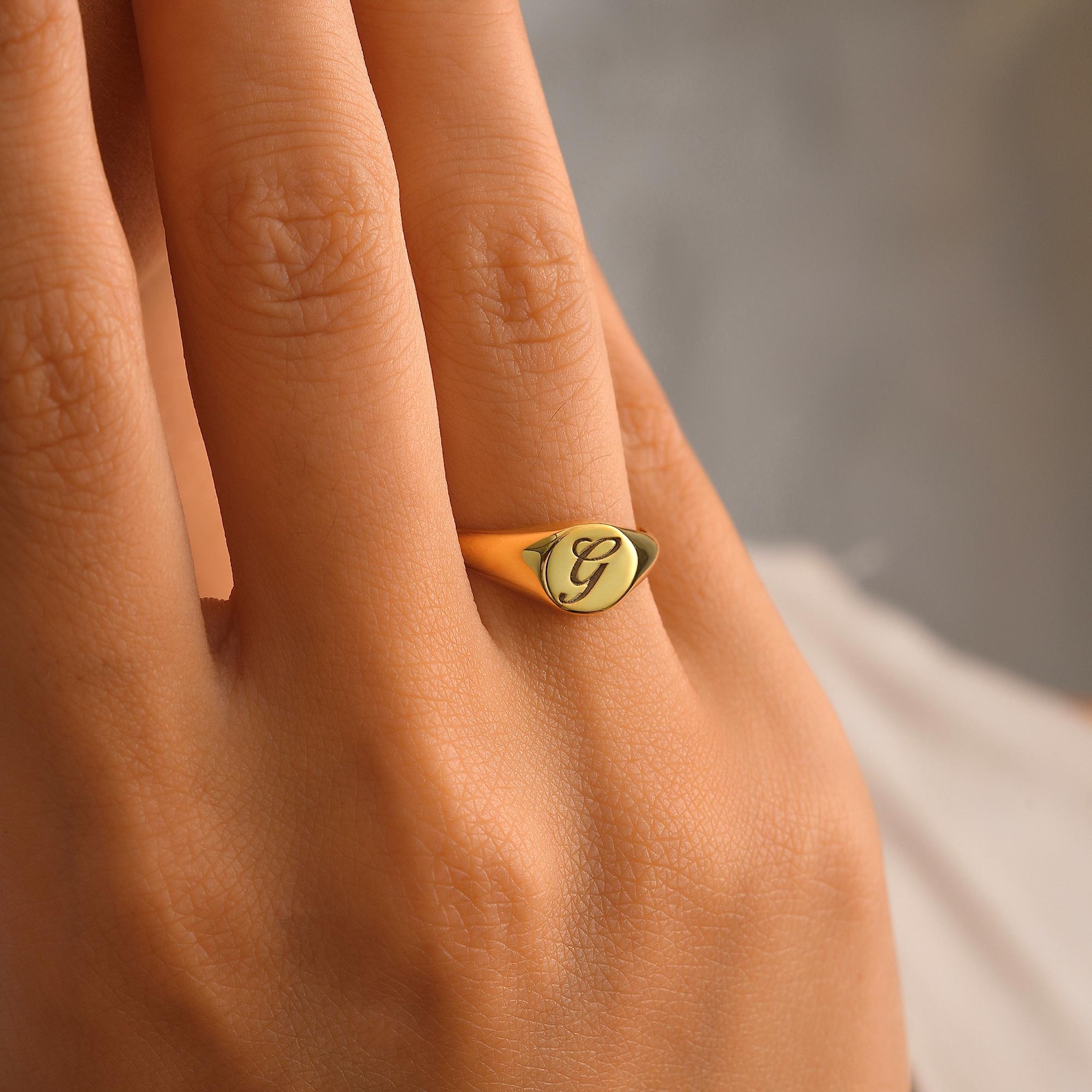 Elegance of Letters Ring in Sterling Silver