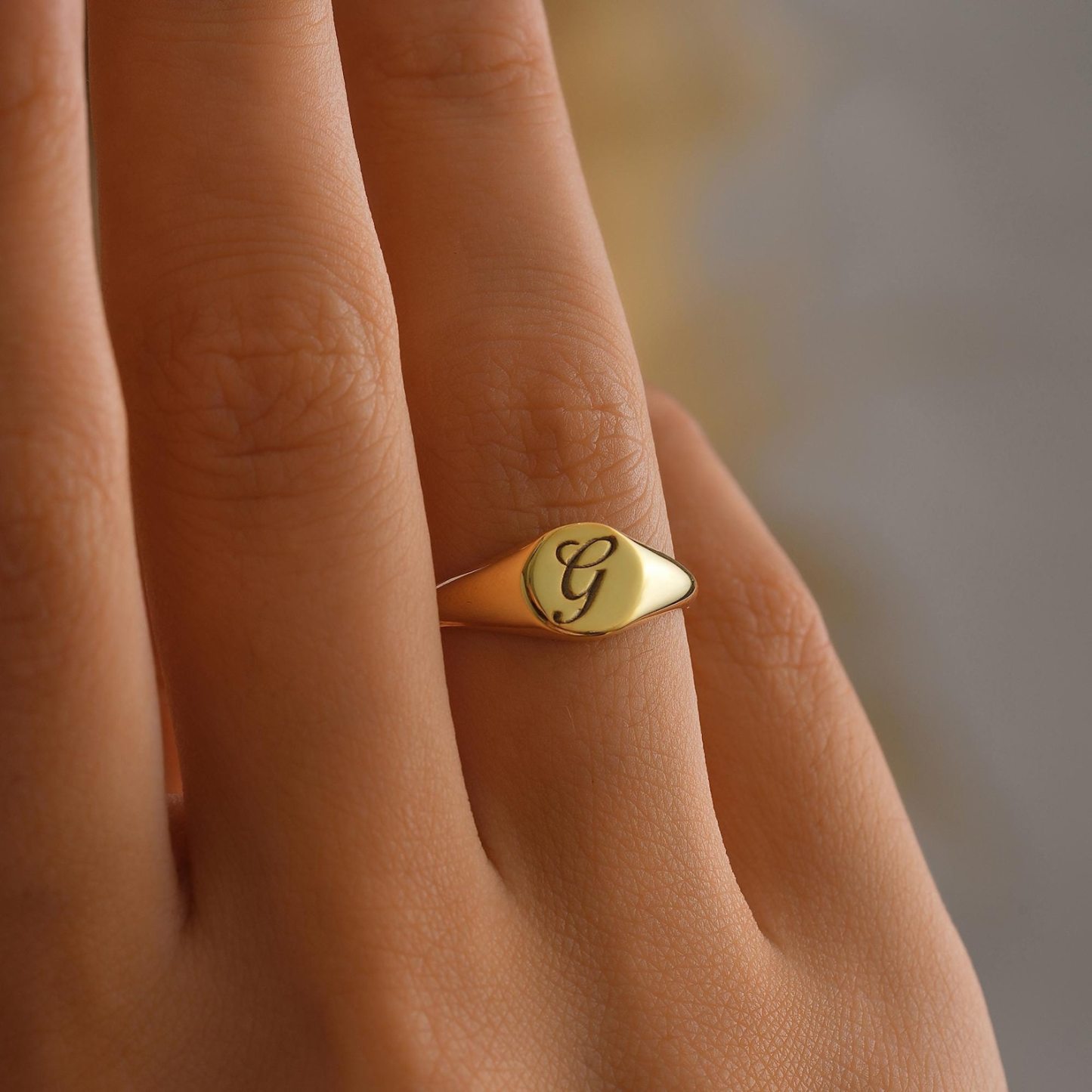 Elegance of Letters Ring in Sterling Silver