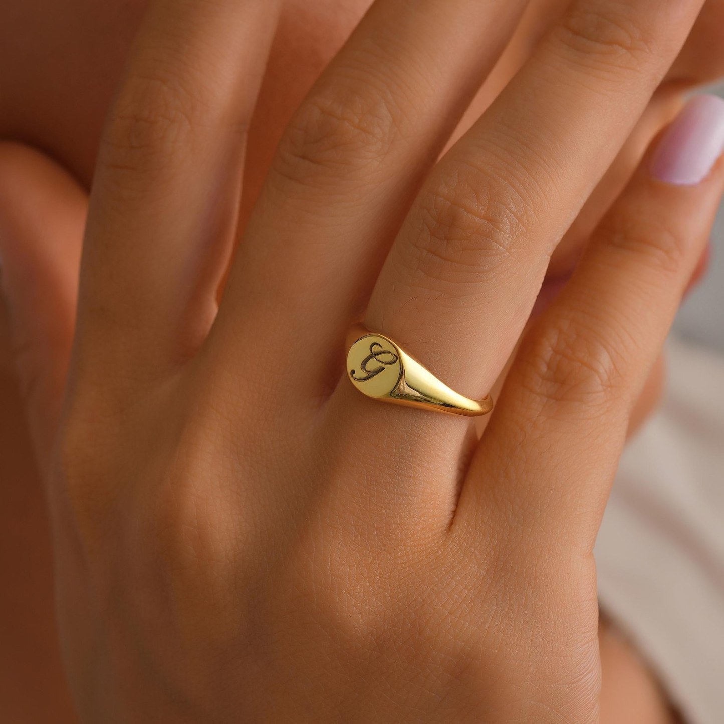 Elegance of Letters Ring in Sterling Silver