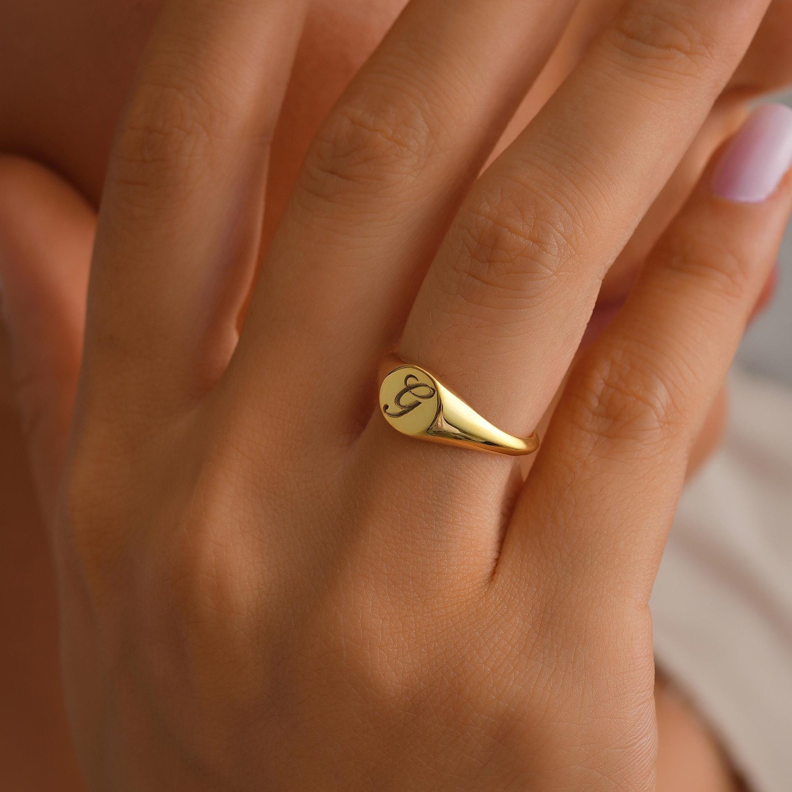Elegance of Letters Ring in Sterling Silver