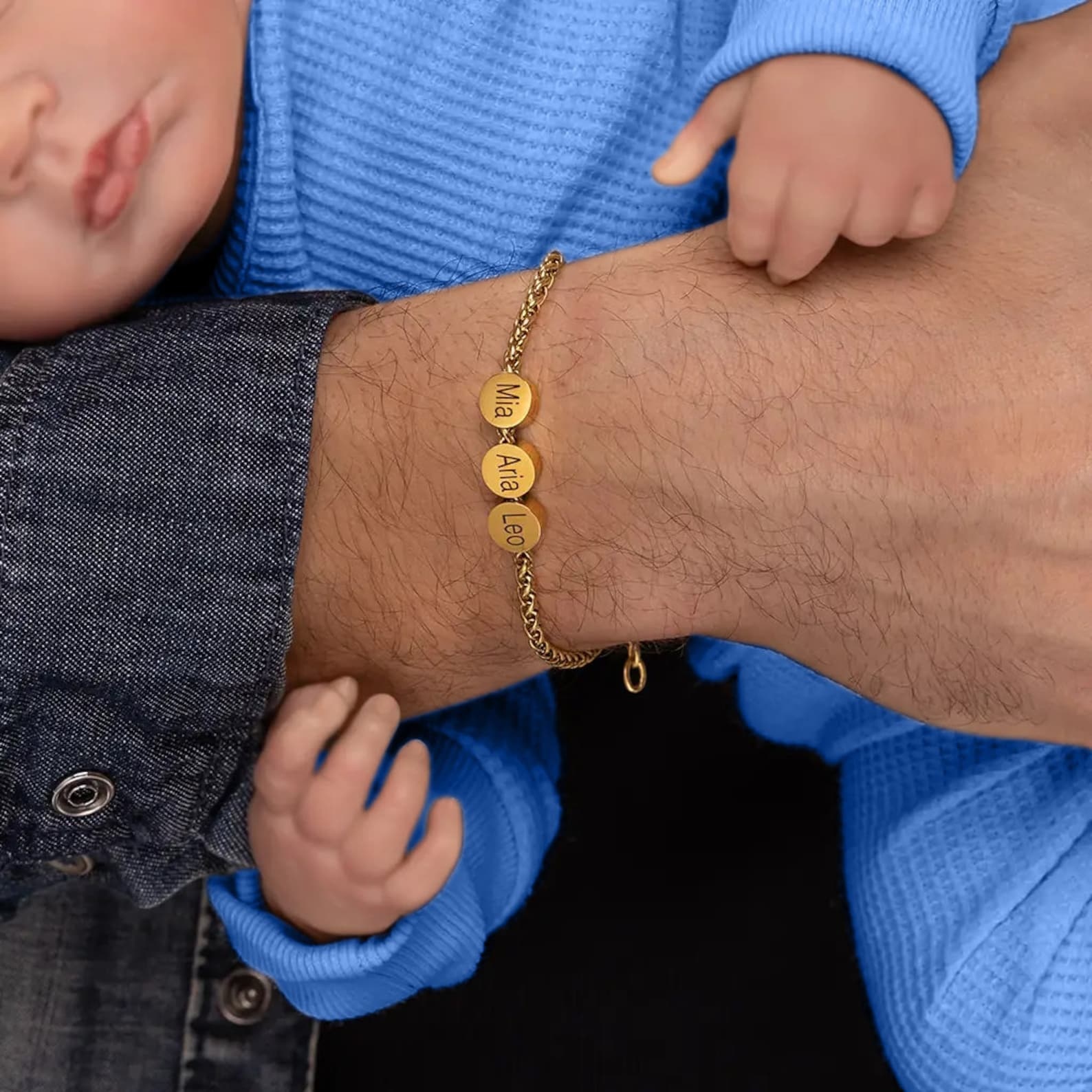Personalized Men's Bracelet in Sterling Silver