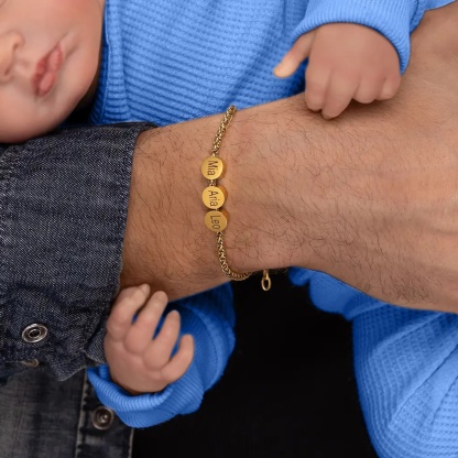 Personalized Men's Bracelet in Sterling Silver