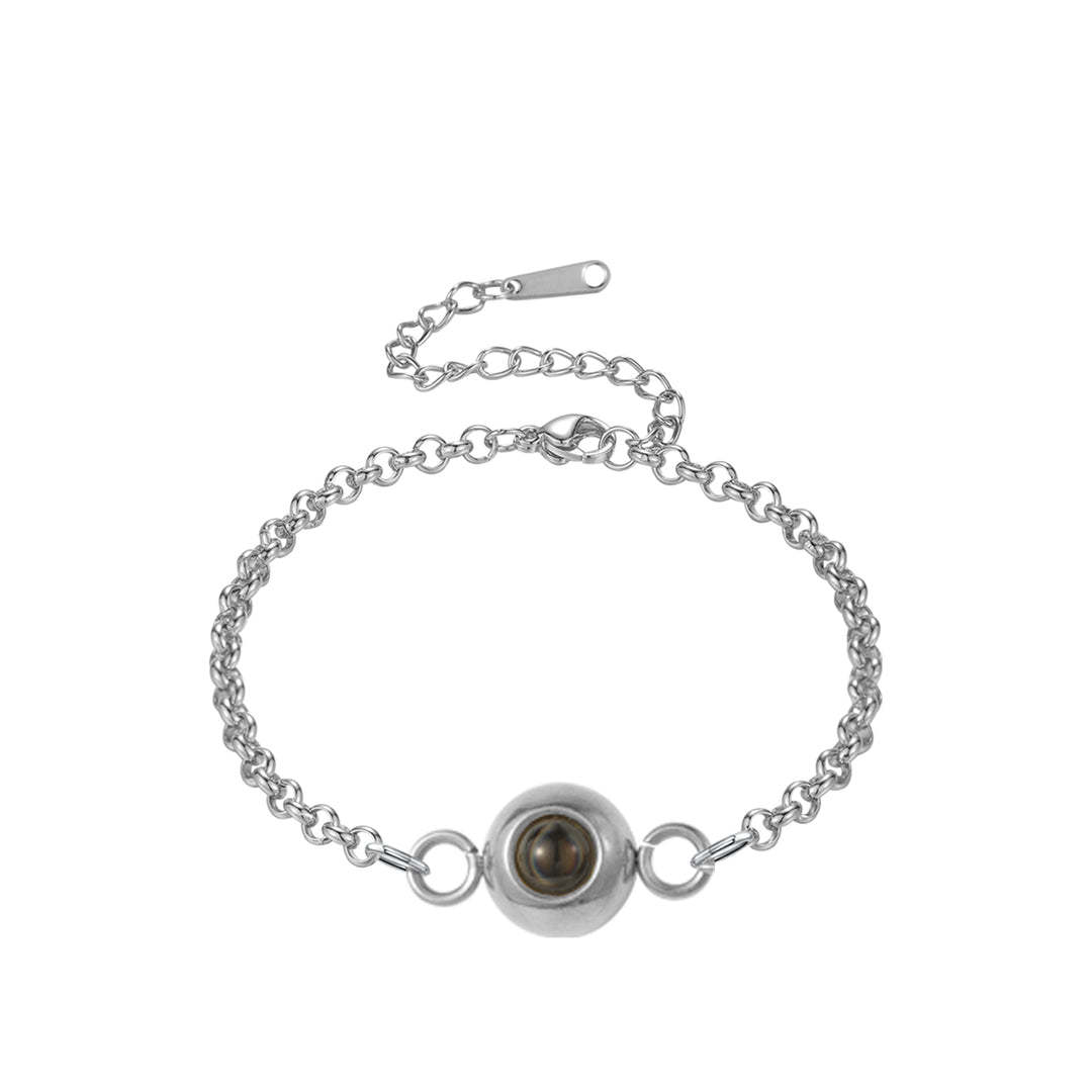 Personalized Photo Bracelet in Sterling Silver