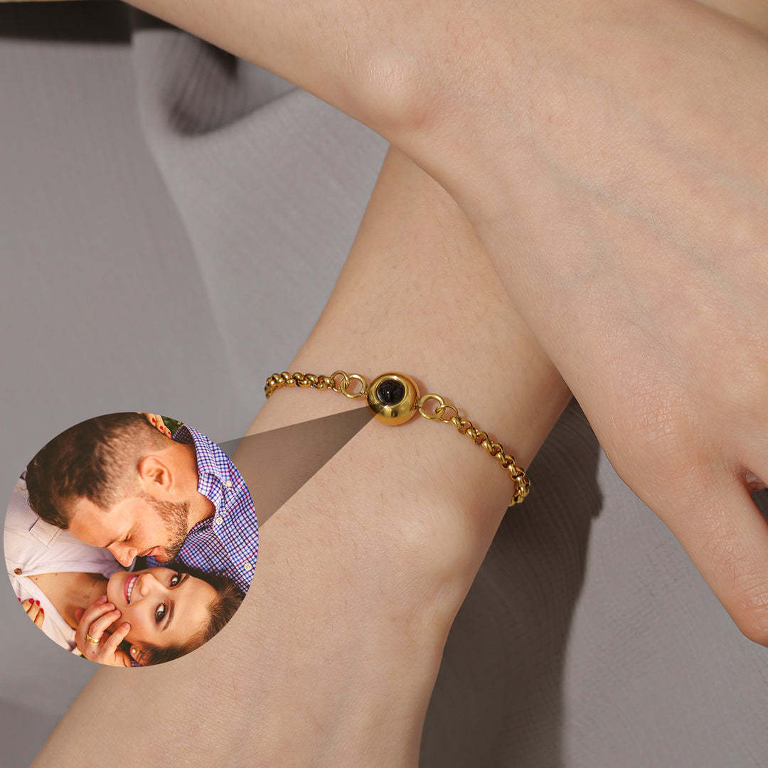 Personalized Photo Bracelet in Sterling Silver
