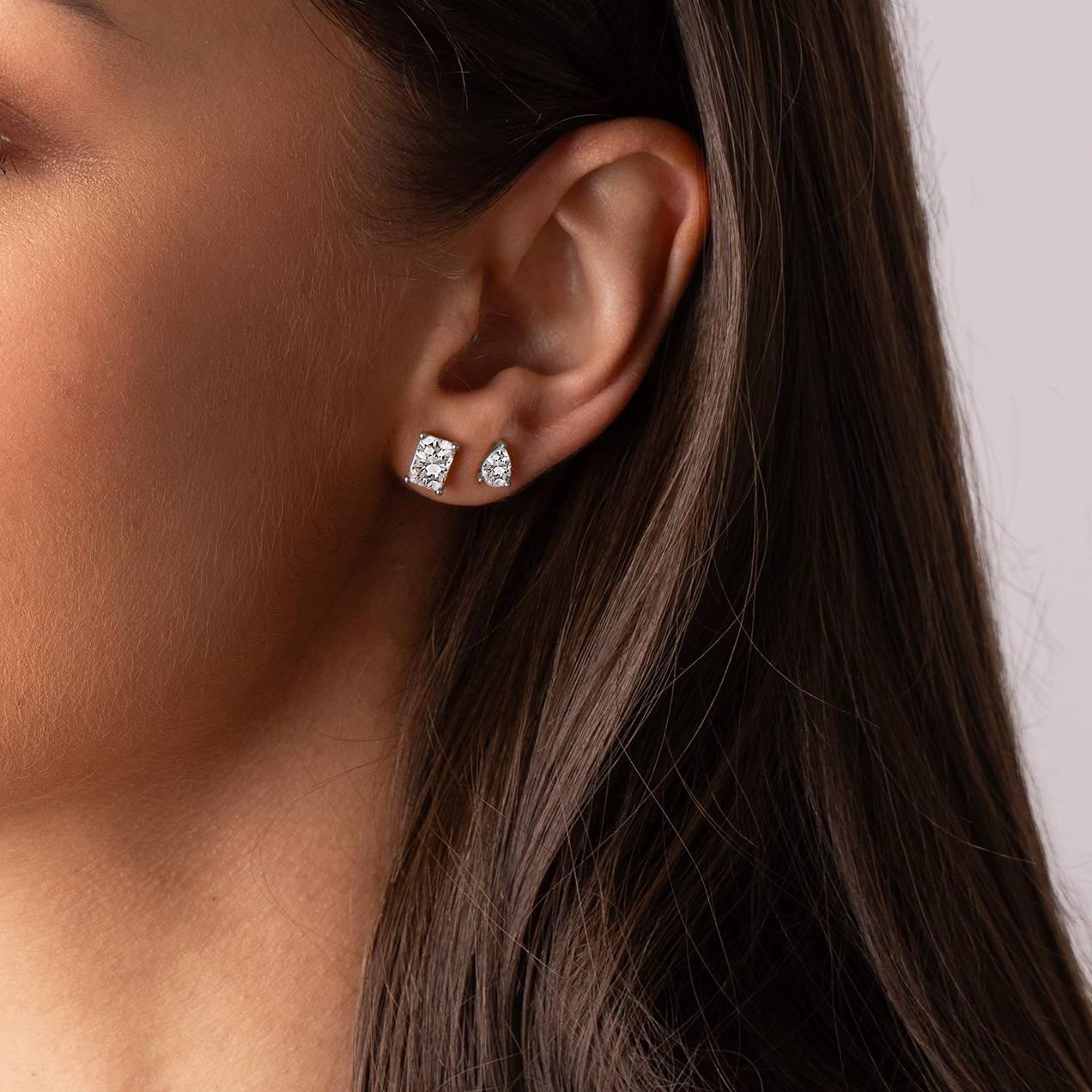 Sofia Triangle Stud Earrings in Sterling Silver